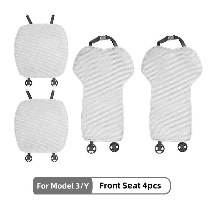Cojín para asiento de coche, fundas de asiento transpirables de tela de hielo para modelo 3/Y, nuevo modelo 3 Highland