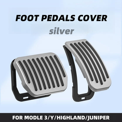 Upgraded Snap-On Accelerator & Brake Pedal Covers for Tesla Model 3/Highland/Y/Juniper/S/X