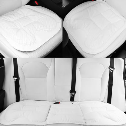 Universal Car Seat Cushion with Adjustable Nappa Leather Cover and Soft Velvet Lining