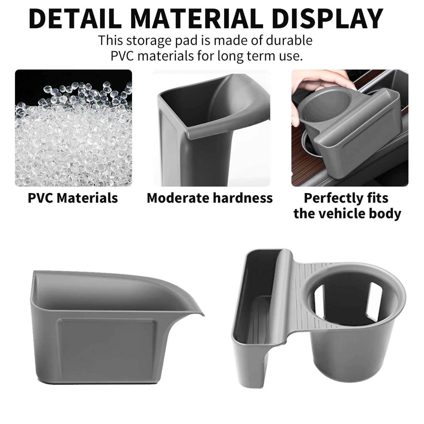 2PCS Cup Holder Storage Box for Toyota Sienna 2021-2026 Gear Shift Insert Organizer Tray Pockets Cup Groove Storage Multifunction Box(Gray)