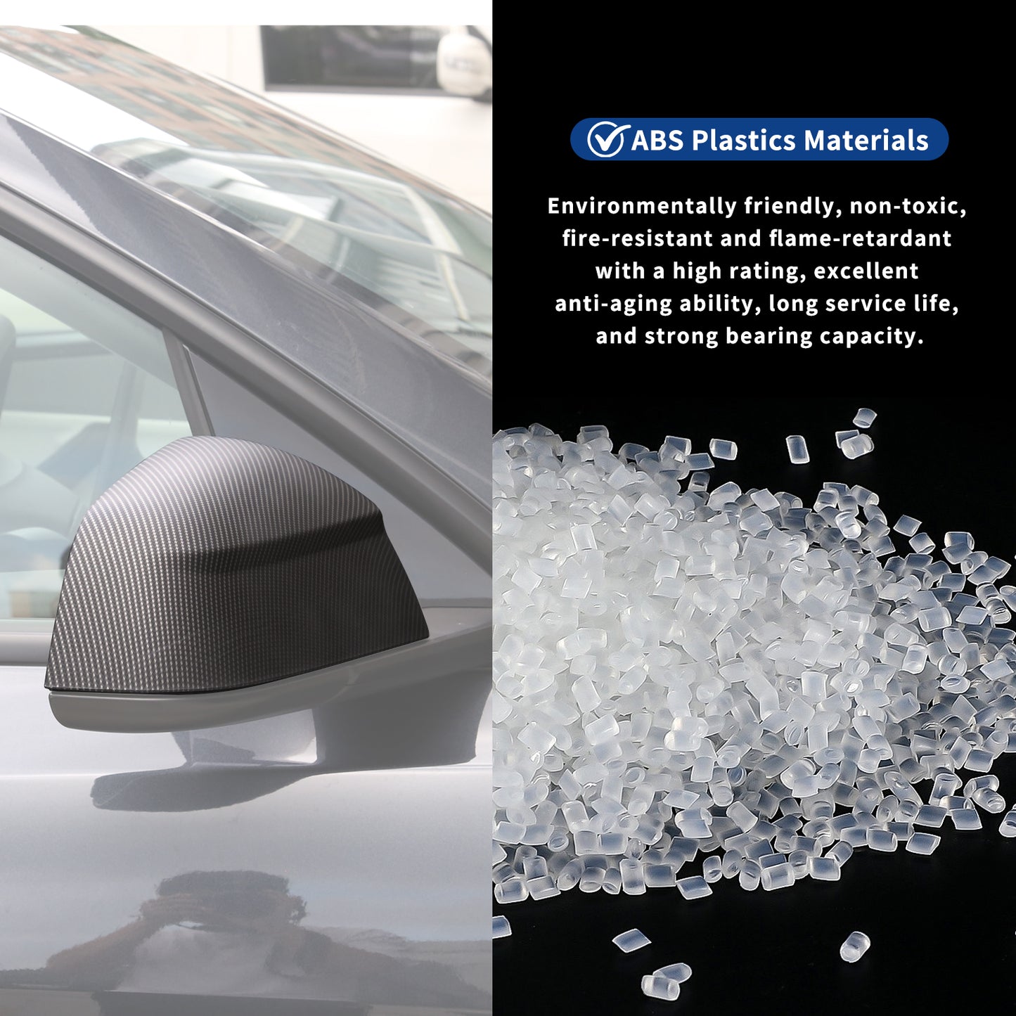 For Tesla Model Y Juniper 2025–2026 Side Mirror Protective Covers – Matte Carbon Fiber (2-Piece Set)