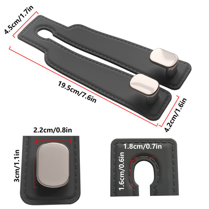 Purse Hook for Car -Universal Premium materials silicone and Aluminum-Magnesium Alloy Double Car Seat Back Storage Hook for Purses, Handbags, Bags (2 Pack) Black