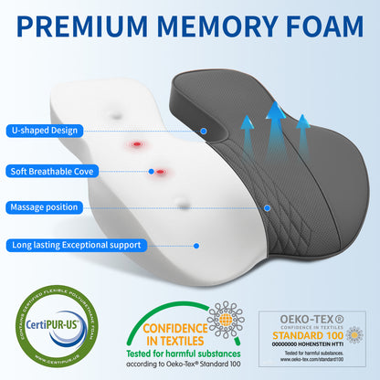 Premium Memory Foam Seat Cushion for Car & Office,Ergonomic Office Desk Accessories for Tailbone Pain Relief,Extra-Dense Memory Foam for Hip,Tailbone,Coccyx,Sciatica Diamond Pattern-Ochre Brown