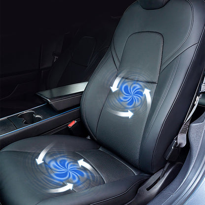 Ventilated Cooling Seat Cushion with Breathable Cover for Tesla Model 3 & Y