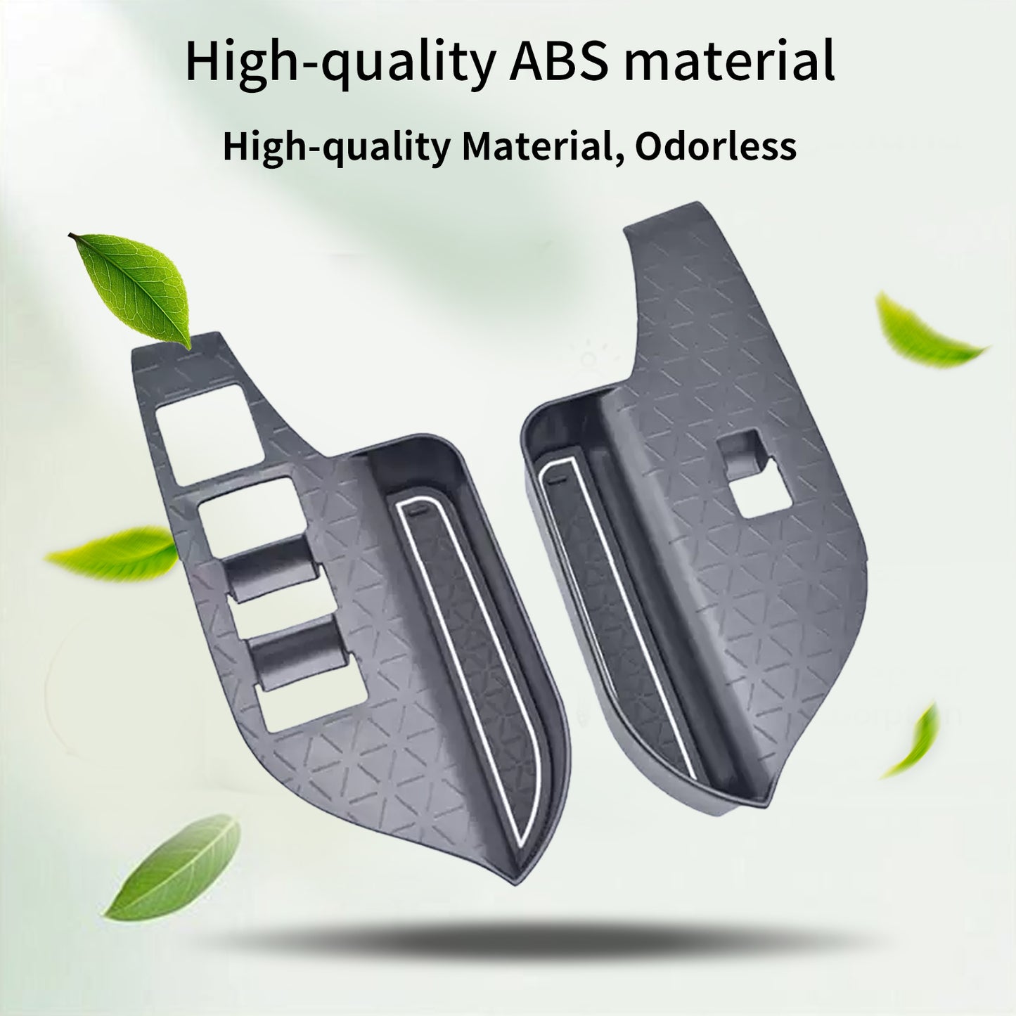 Door Side Storage Organizer Compatible with 2019-2025 RAV4 Accessories, Front & Rear 4PCS Door Handle Insert Organizer Tray, TPE Phone Pockets Fit for RAV-4 Accessories