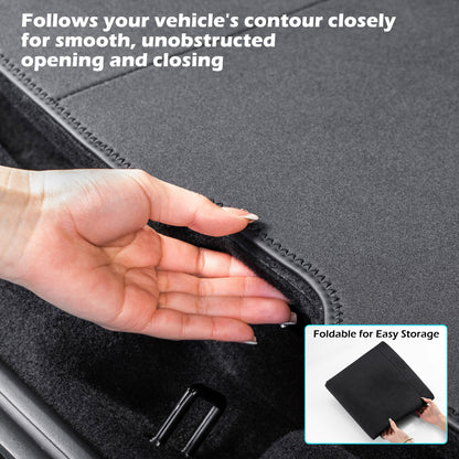 Cargo Liner pro Tesla Model Y Juniper 2025 2026 Rohož do kufru do každého počasí s chrániči zádové opěrky pro Příslušenství Model Y 5 sedadel Ochranné podložky na zadní sedadla proti poškrábání Černá