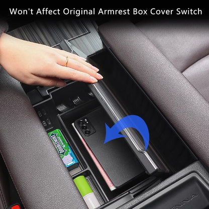 Center Console Organizer Tray Compatible with 2021-2025 Toyota Sienna, Armrest Box Secondary Storage Tray Coin Container for Sienna LE Limited Platinum SE XLE XSE