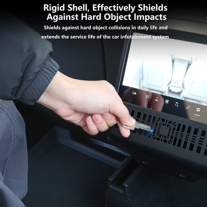 2 in 1 Rear Seat Air Conditioning Outlet Accessories for 2025 2026 Tesla Model Y Juniper Accessories 2024-26 Model 3 Highland Air Condition Outlet Grille Protector Flow Vent Grille Protection