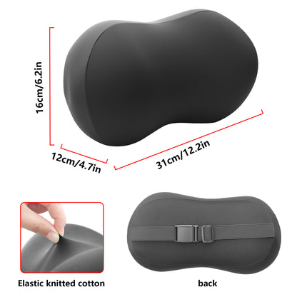 Almohada para reposacabezas de coche para soporte de cuello, almohada de espuma viscoelástica para el cuello del coche, ajuste universal, almohada de viaje para reposacabezas, almohada de coche para aliviar el dolor mientras conduces