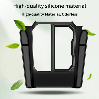 Gear Shift Panel Trim for Toyota RAV4 2026 Accessories Central Control Cover Compatible with XLE/LE/GR Sport/Wooland Silicone Gear Shift Cover with Organizer