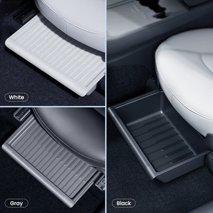 Under Seat Storage Box TPE Storage Tray with Lid for Model Y 2PCS