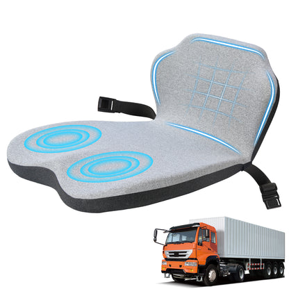 Memory Foam Truck Seat Cushion & Lumbar Support Set – Ergonomic U-Shape Tailbone Relief + L-Shape Back Cushion for Long-Haul Semi/Pickup Drivers Breathathable Cover Non-Slip Bottom