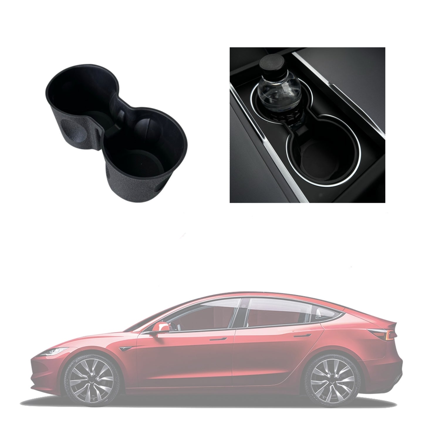 Center Console Two-Cups Holder for Model 3 Highland