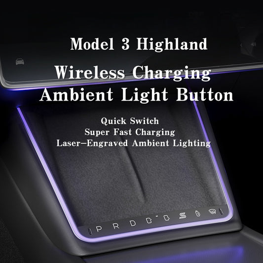 Wireless Charging Ambient Light Button for Model 3 Highland