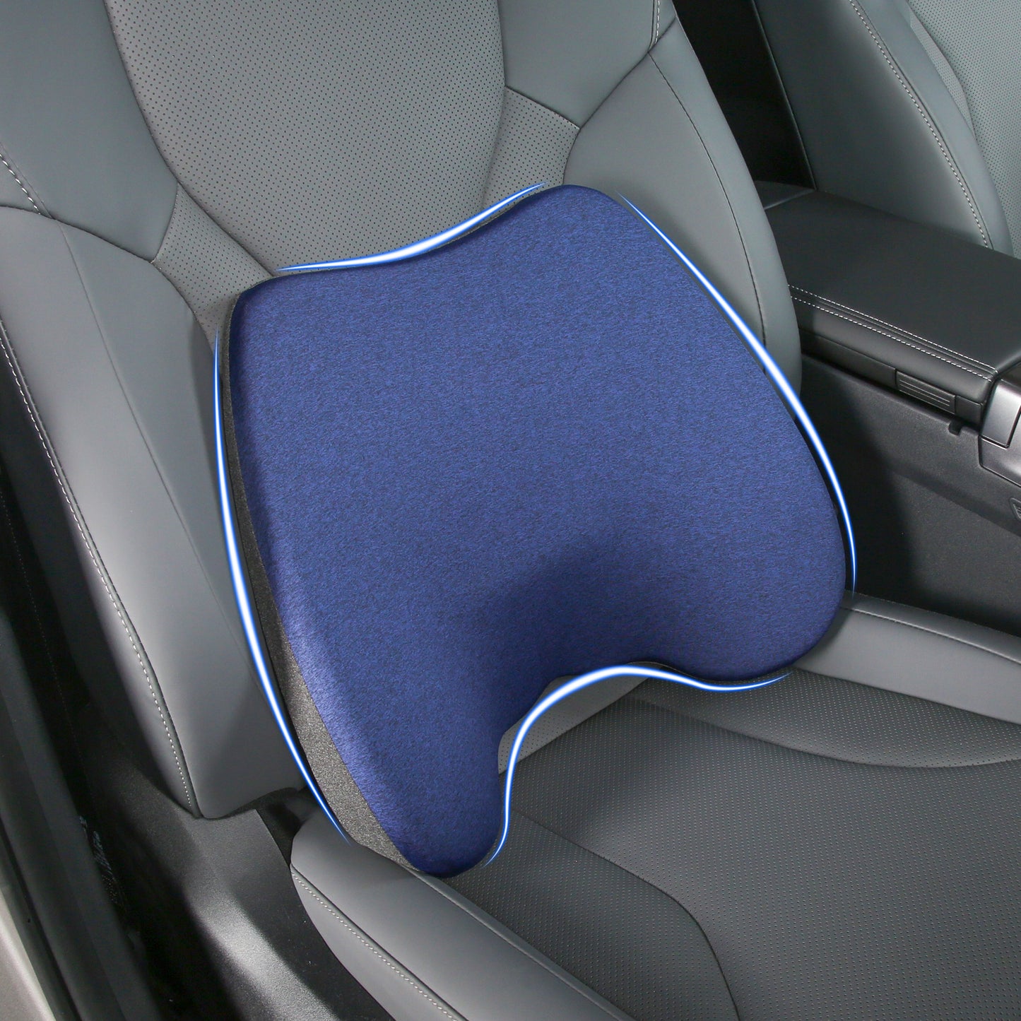 Cojín de asiento de coche, cojines de cuña 2 en 1 o soporte lumbar para conducir, cojín de asiento de espuma viscoelástica extra grande para aliviar el dolor de ciática, cojín de asiento del conductor para coche camión