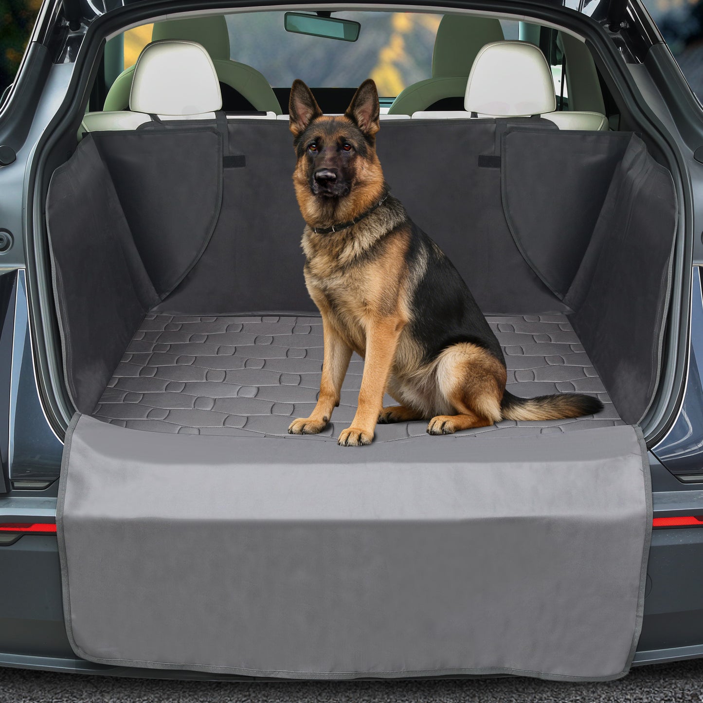 Dog Car Seat Cover for Trunk Cargo Liner for Dogs, Waterproof Pet Cargo Cover Dog Seat Mat for 2025 2026 Tesla Model Y Juniper 2026 Upgraded 600D Heavy Duty Waterproof Scratch-Resistant Dog Hammock