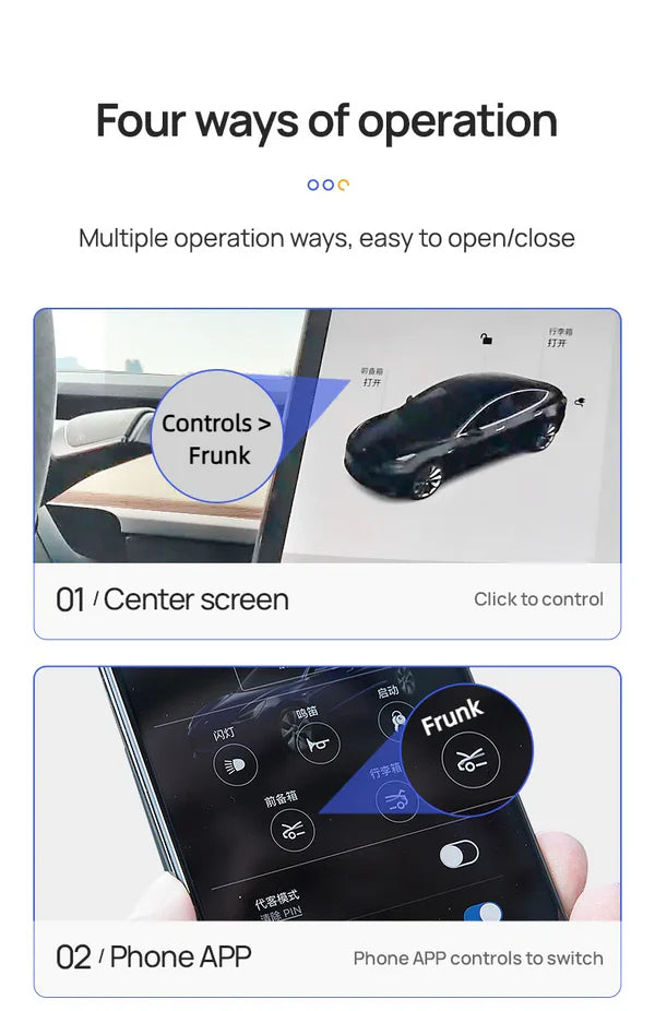 Power Frunk 2.0 Upgrade for Model 3, Model Y, Highland, S, X