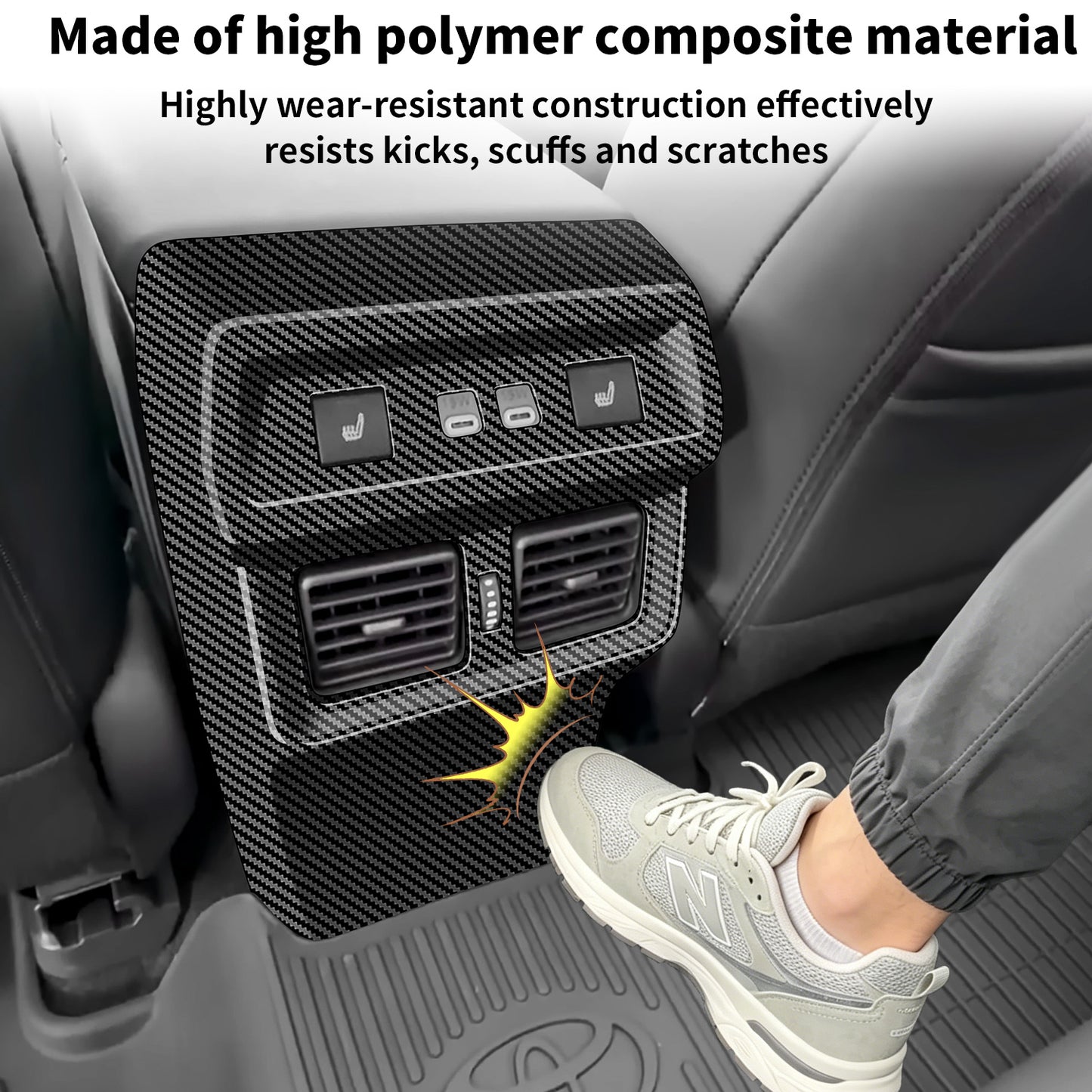 For Toyota RAV4 2026 Car Interior Accessories, Rear Armrest Air Outlet Vent Cover Trim, ABS Plastic Frame Decorative Overlay, Anti-Scratch & Easy to Install, Interior Styling for 2026 RAV4