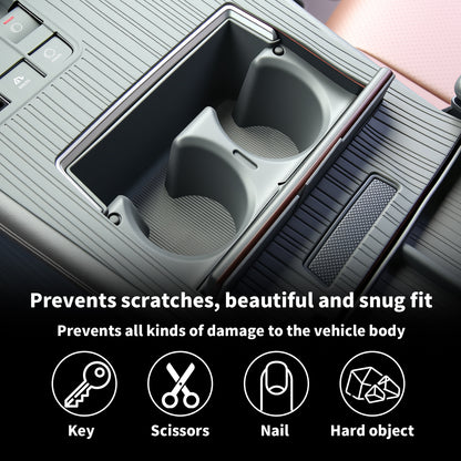 Center Console Cup Holder Insert for Sienna 2021 2022 2023 2024 2025,2025 Upgraded Organizer TPE Cup Holder for Sienna Interior Accessories