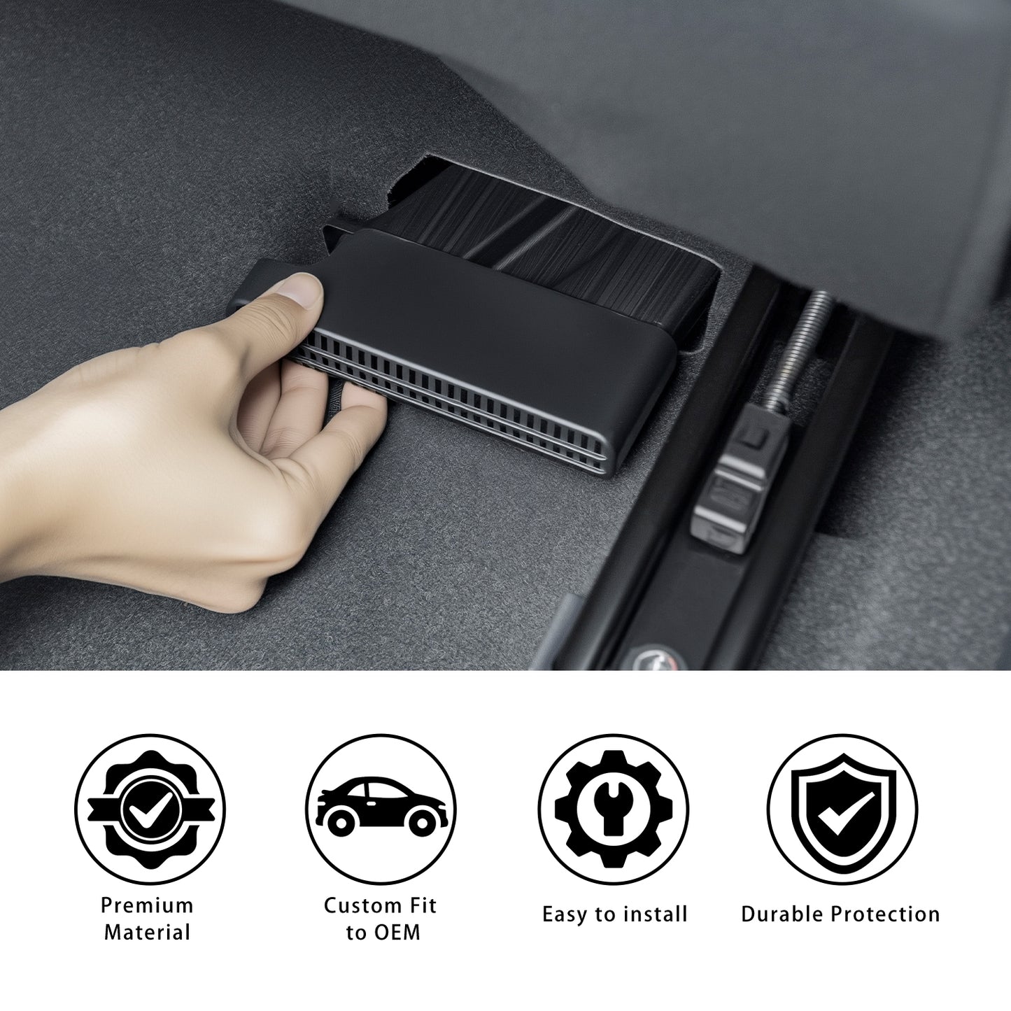 Center Console Rear Under Seat Air Vent Cover Protector Compatible with for Toyota RAV4 2019-2026, Under Seat AC Heater Air Vent Grill Outlet Covers, Anti-Block Dustproof Car Interior Accessories