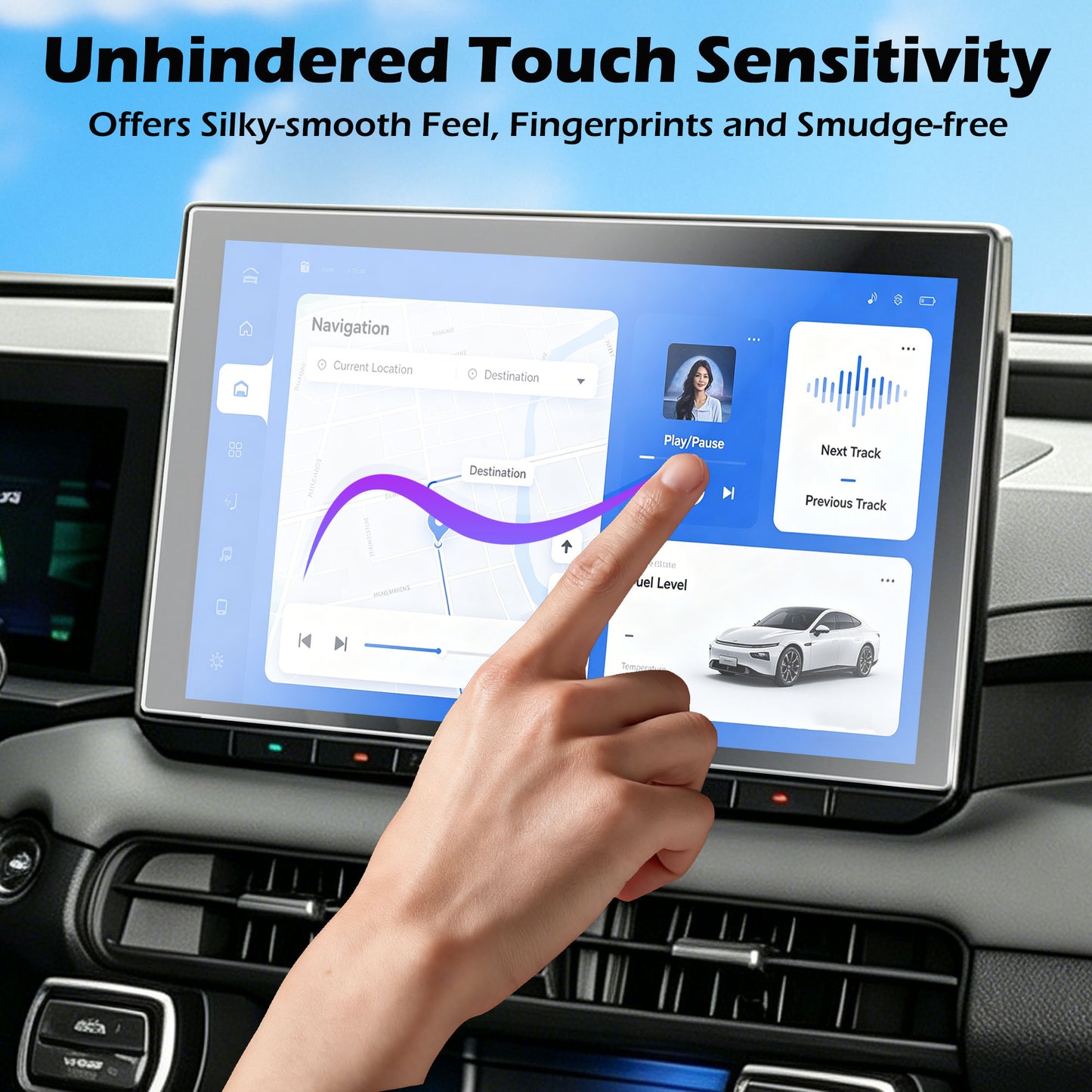 Ochranná fólie na displej pro Toyota RAV4 2026 s digitálními ukazateli o velikosti 12,9 palce (XSE/Limited), tvrzené sklo 9H pro RAV4 2026, odolné proti poškrábání&HD Průhledný