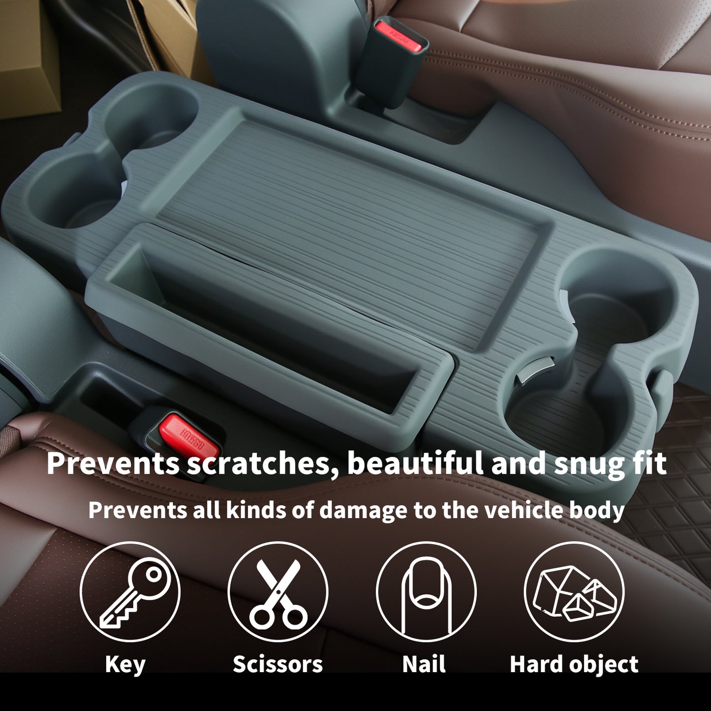 Center Console Table Tray for Sienna 2021 2022 2023 2024 2025,Second Row Seat Silicone Table Plate for Sienna Interior Accessories,Only for Sienna SE XLE XSE