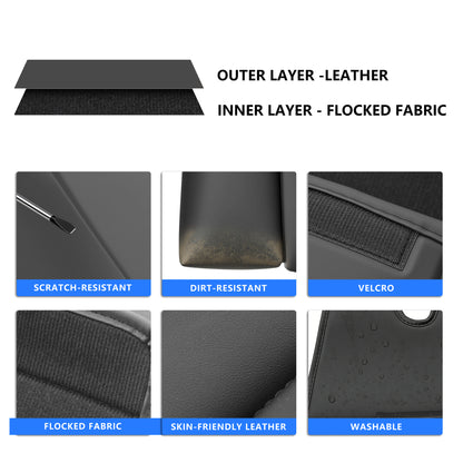 Car Organizer Back Seat, Car Water Cup travel tissue holder Organization Universal car seat back storage sedan SUV compatible vehicle interior accessories Hand-sewn car leather storage bag