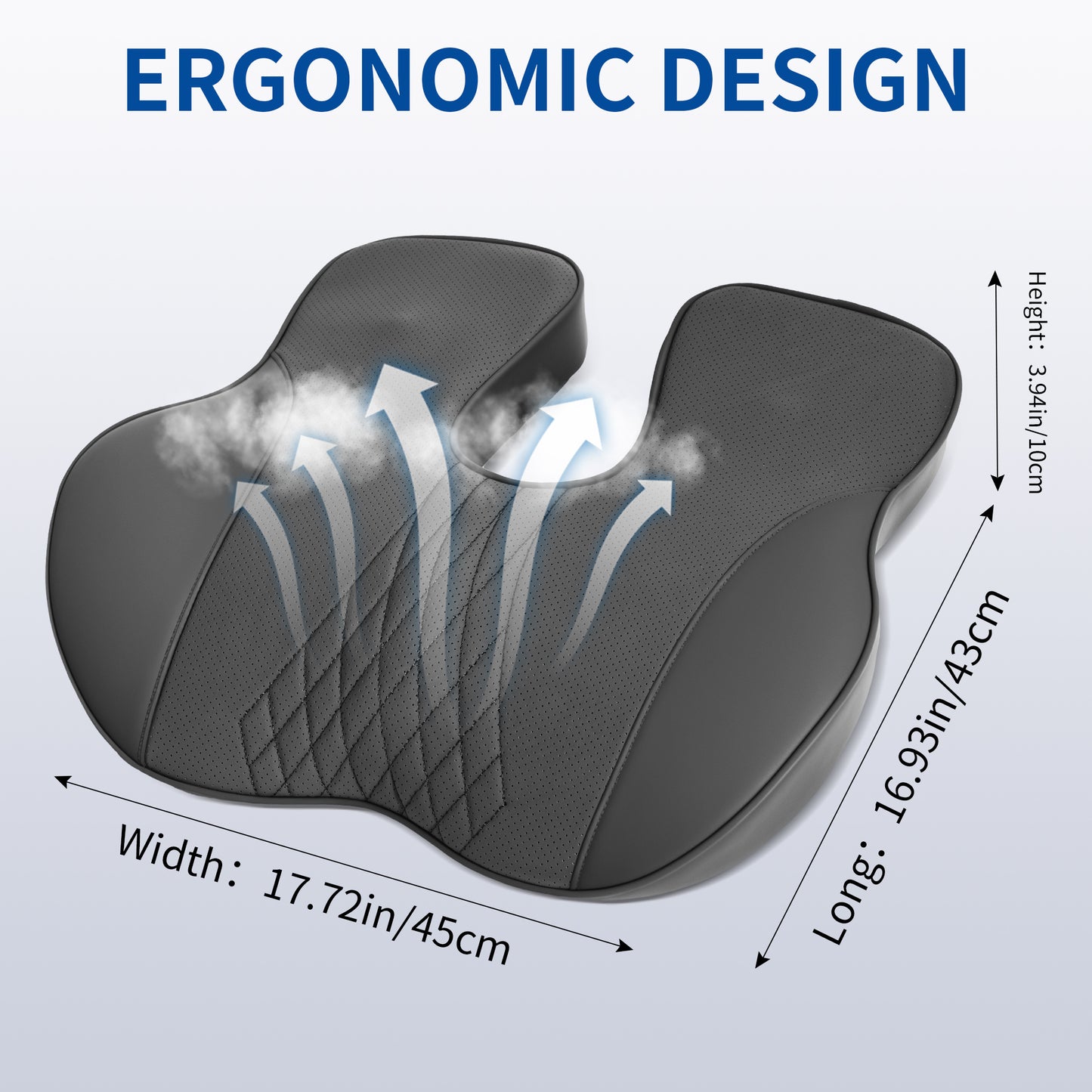 Premium Memory Foam Seat Cushion for Car & Office,Ergonomic Office Desk Accessories for Tailbone Pain Relief,Extra-Dense Memory Foam for Hip,Tailbone,Coccyx,Sciatica Diamond Pattern-Ochre Brown