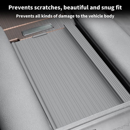 Center Console Armrest Cover for Toyota Sienna 2021-2026 Silicone Armrest Anti-Slip Storage Pad Compatible with LE/XLE/XSE/Woodland Edition/Limited/Platinum(Gray)