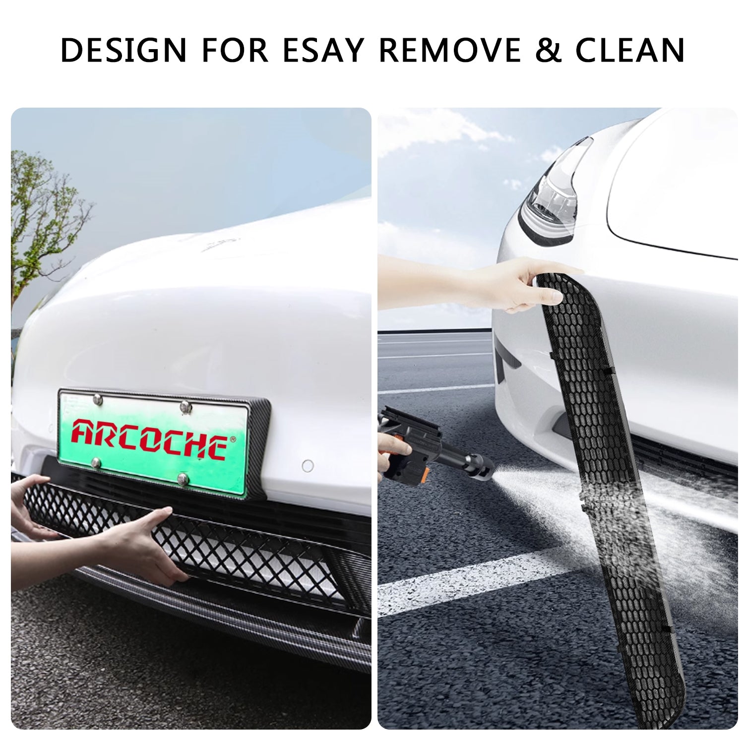 Car Bumper Net Dust Proof Front Mesh Grille Protective Cover for Tesla  Model Y