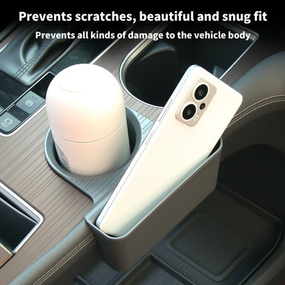 2PCS Cup Holder Storage Box for Toyota Sienna 2021-2026 Gear Shift Insert Organizer Tray Pockets Cup Groove Storage Multifunction Box(Gray)