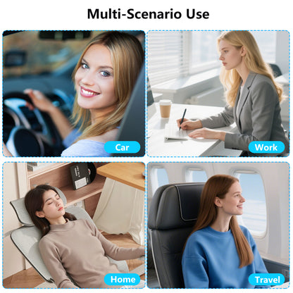 Car Neck Pillow Ergonomic Design Memory Foam Softness Car Headrest Pillow for Neck Support Cushion for Driving, Universal Fit Head Rest Travel Pillow, Fits All Vehicles