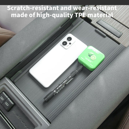 Center Console Armrest Cover for Toyota Sienna 2021-2026 Silicone Armrest Anti-Slip Storage Pad Compatible with LE/XLE/XSE/Woodland Edition/Limited/Platinum(Gray)