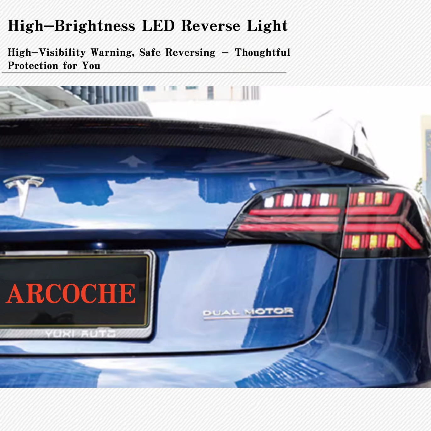 Stylish Fish Bone LED Taillights For Tesla Model 3/Y