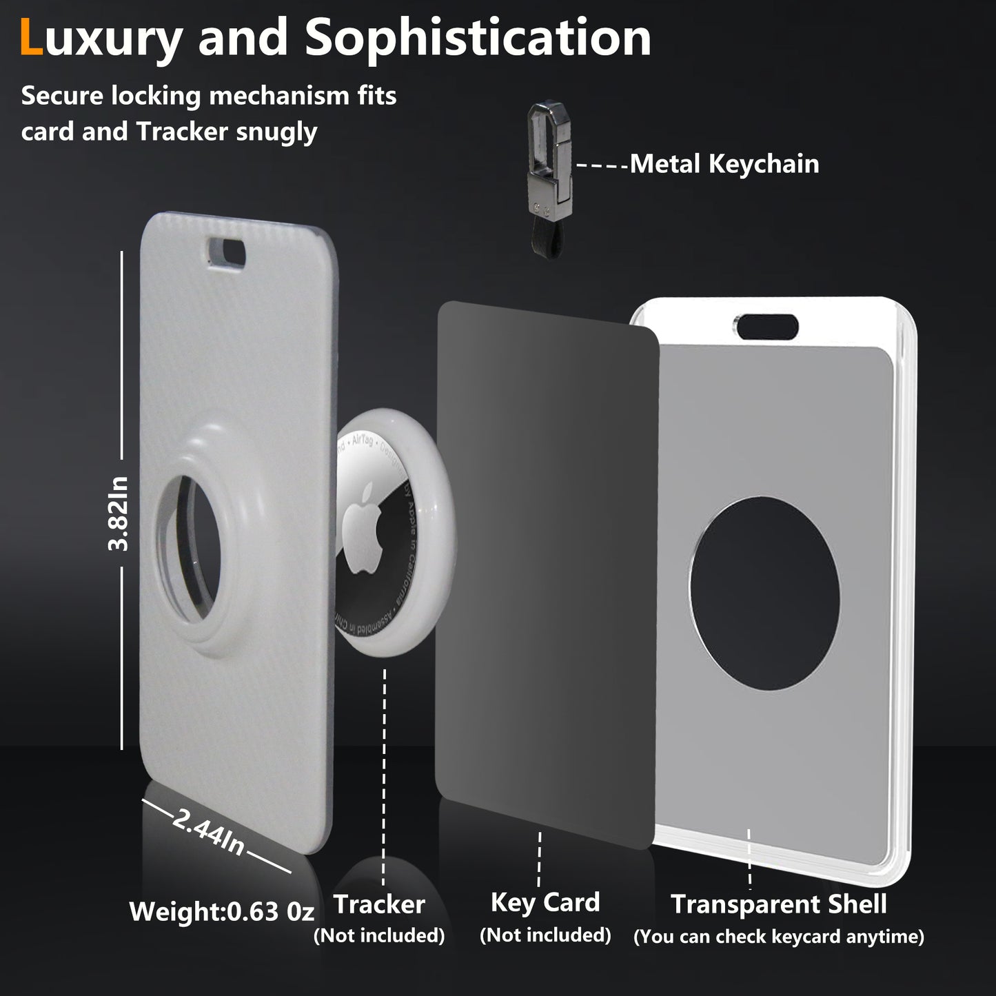 Key Card Holder With AirTag Slot For Tesla Model 3/Y/S/X/Cybertruck & Juniper/Highland