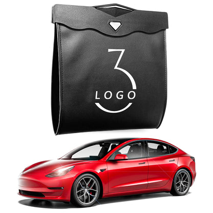 Trash Can Accessories for Back Seat Garbage Bag with Hanging Magnetic Buckle Waterproof fits for All Model 3/Y