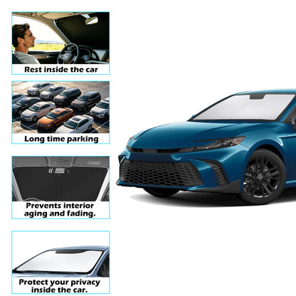 Parasole per parabrezza per Toyota Camry 2025 2026 LE XLE Hybrid SE XSE Accessori Parasole per auto per finestrini anteriori Parasole per parabrezza anteriore &  Copertura parasole per finestrino