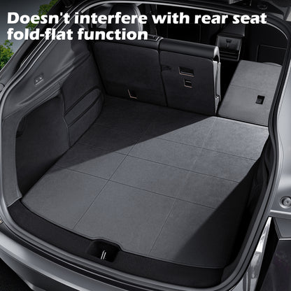 Cargo Liner pro Tesla Model Y Juniper 2025 2026 Rohož do kufru do každého počasí s chrániči zádové opěrky pro Příslušenství Model Y 5 sedadel Ochranné podložky na zadní sedadla proti poškrábání Černá