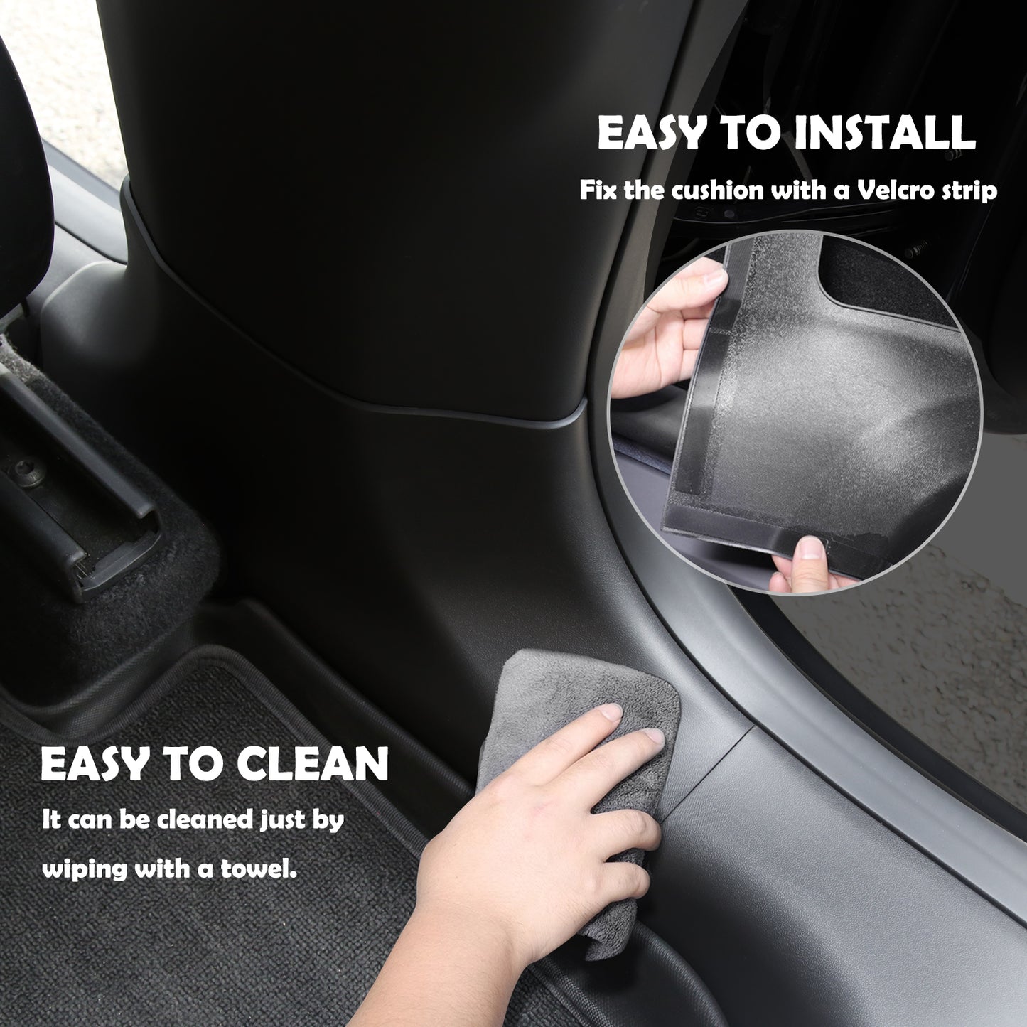 Door Sill Protector for Tesla Model Y 2025 2026 Juniper Front and Rear Door Sill Scuff Plate Guard for Model Y 5 Seater Dirt-Proof and Easy to Clean TPE Material can be Bent at Will (8pcs)