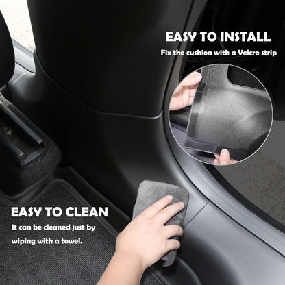 Door Sill Protector for Tesla Model Y 2025 2026 Juniper Front and Rear Door Sill Scuff Plate Guard for Model Y 5 Seater Dirt-Proof and Easy to Clean TPE Material can be Bent at Will (8pcs)