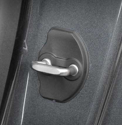 Protezione del coperchio della serratura della porta in acciaio inossidabile per modello 3/Y 4 pezzi (fibra di carbonio)
