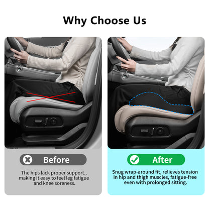 Car Seat Cushion,Office Chair Cushion Memory Foam Non-Slip Cushion Relief Chair Pad Ergonomic Cushion for Tailbone Pain Relief, Sciatica Support, Improved Posture While Sitting