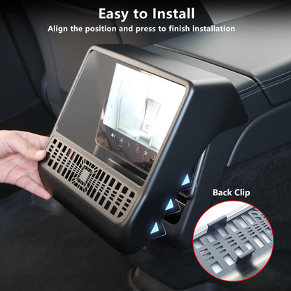 2 in 1 Rear Seat Air Conditioning Outlet Accessories for 2025 2026 Tesla Model Y Juniper Accessories 2024-26 Model 3 Highland Air Condition Outlet Grille Protector Flow Vent Grille Protection