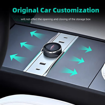 Smart Rotating Gear Shift Dock with USB Hub for Tesla Model 3 Highland