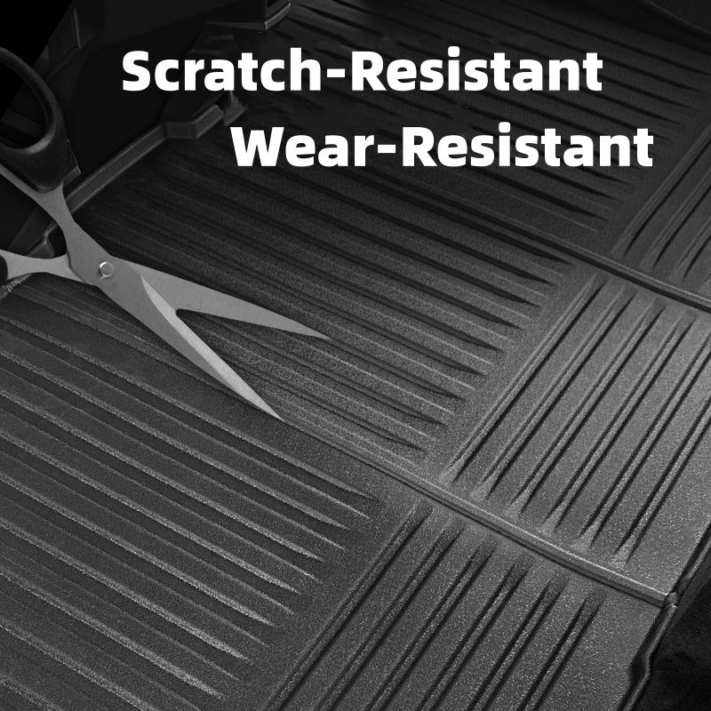 made of TPE material the floor mats is scratch-resistant and wear-resistant