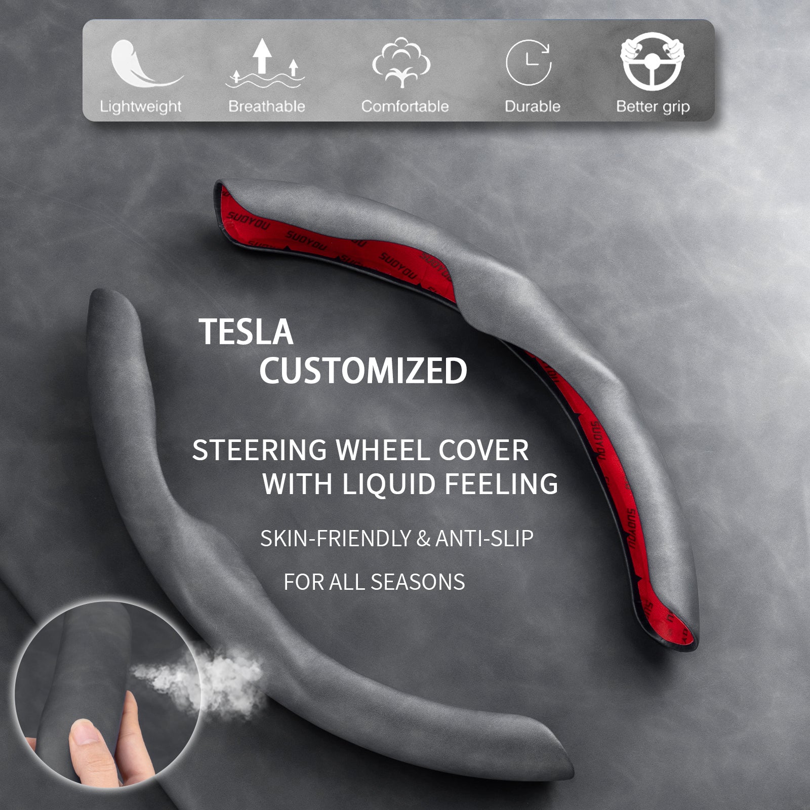 tesla model 3 Y car 2022 2023 2021 2020 2019 2018 s3xy Segmented Steering Wheel Liquid Leather Cover Cover arcoche accessories accessory aftermarket price Vehicles standard long range performance sr+ electric car rwd ev interior exterior diy decoration price elon musk must have black white red blue 5 7 seats seat