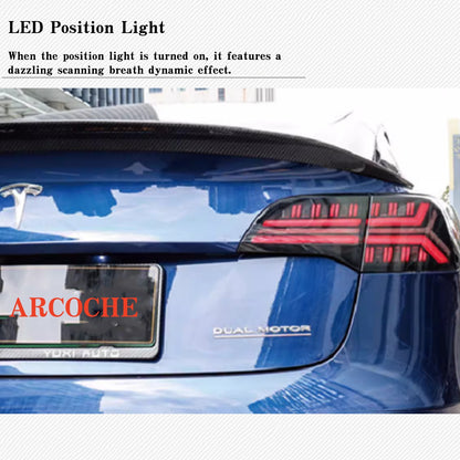 Stylish Fish Bone LED Taillights For Tesla Model 3/Y