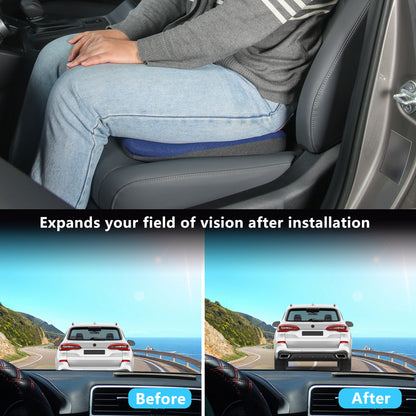 Cojín de asiento de coche, cojines de cuña 2 en 1 o soporte lumbar para conducir, cojín de asiento de espuma viscoelástica extra grande para aliviar el dolor de ciática, cojín de asiento del conductor para coche camión