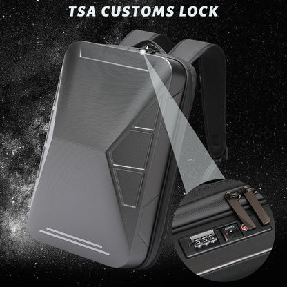 Cyberbackpack ビジネス、ゲーム、旅行用の拡張可能で機能的なラップトップ バッグ – 耐久性があり、スタイリッシュで安全、USB 充電ポートを装備