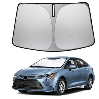 Parasol para parabrisas para Toyota Corolla 2020-2026 L, LE, XLE, SE, XSE, Nightshade/Apex Edition (no para Corolla Cross) bloquea los rayos UV, parasol para ventana delantera